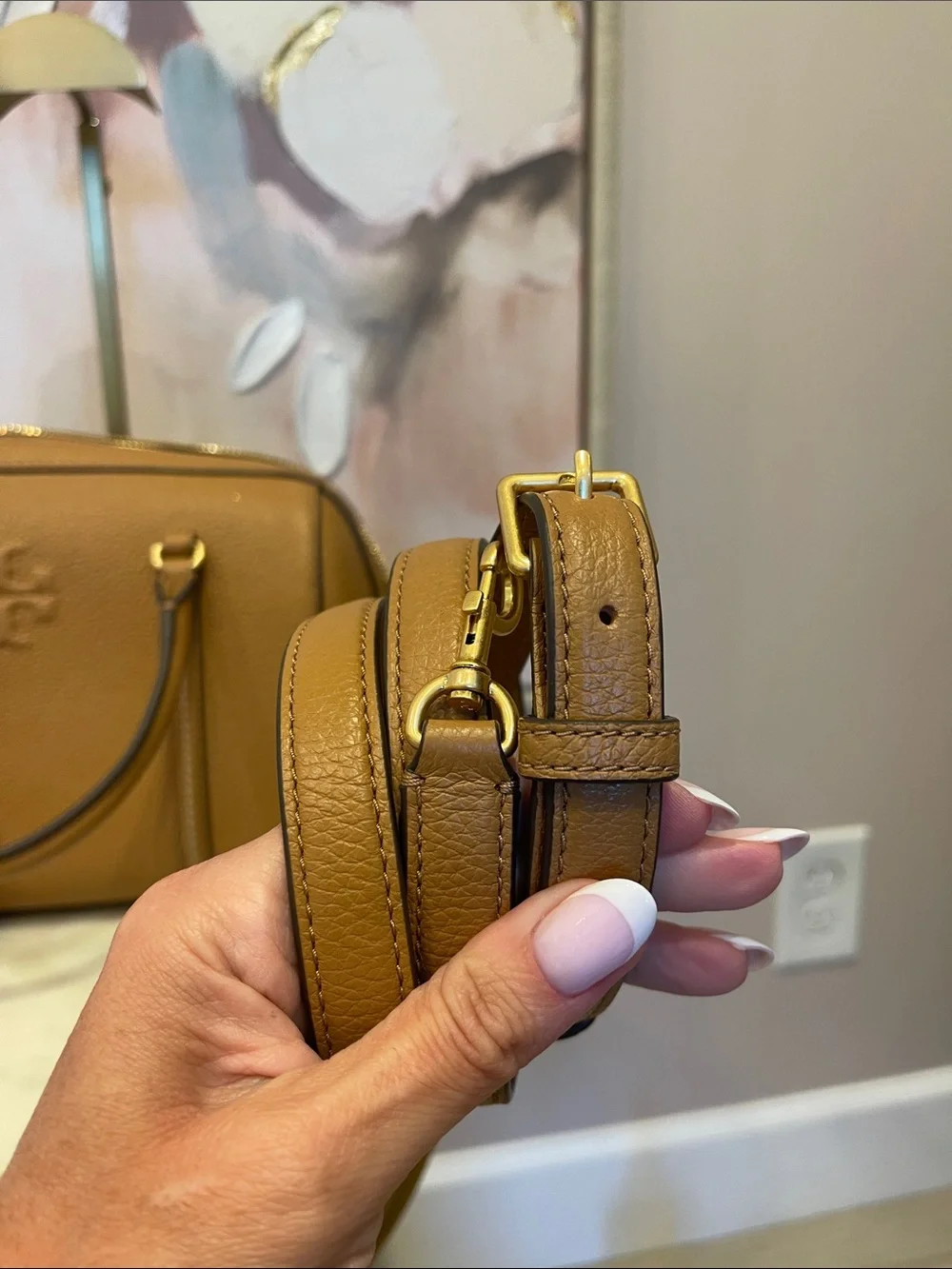 NWT Tory Burch Thea Pebbled Leather Satchel with Tassels - Picture 6 of 8